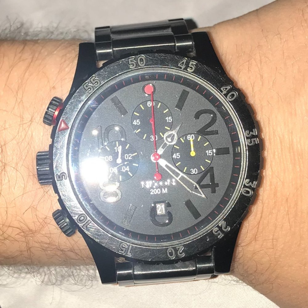 Nixon 48-20 Chrono Black Men's Watch LTD